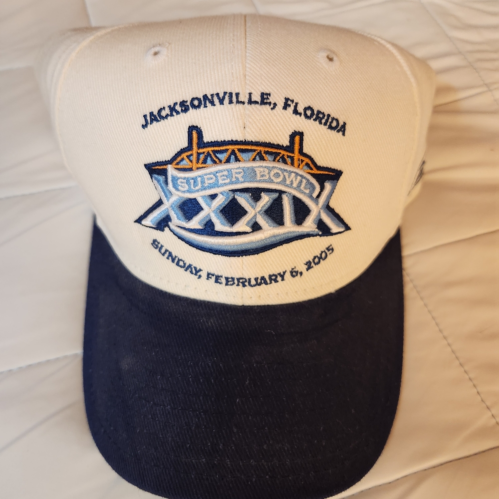 Reebok Cream and Navy Super Bowl Hat